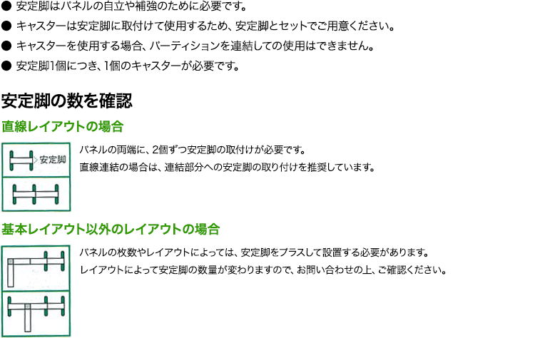 安定脚の数を確認